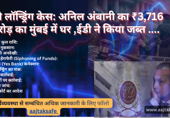 मनी लॉन्ड्रिंग केस अनिल अंबानी का ₹3,716 करोड़ का मुंबई घर ईडी ने जब्त किया