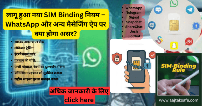 लागू हुआ नया SIM Binding नियम – WhatsApp और अन्य मैसेजिंग ऐप पर क्या होगा असर