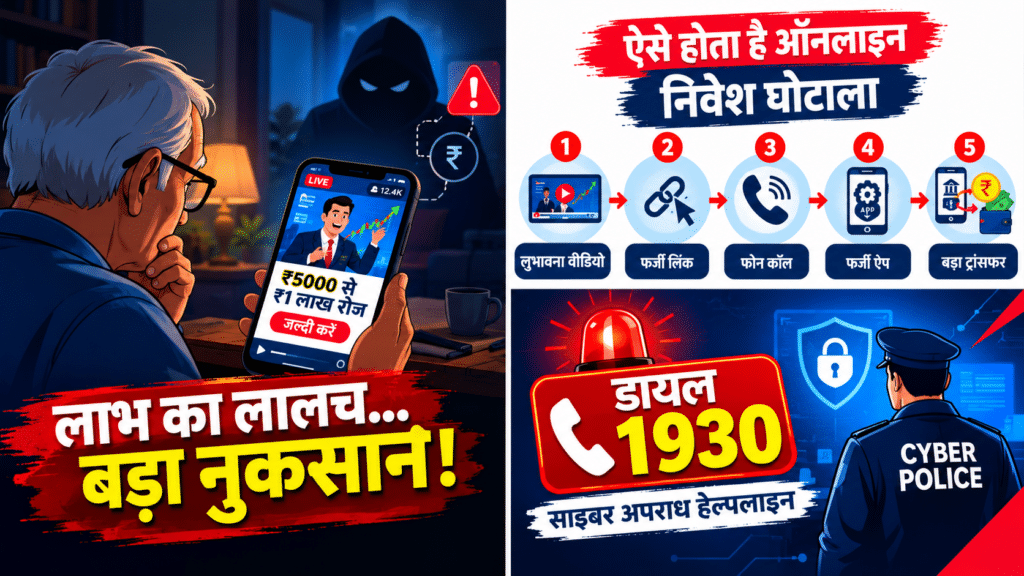 ऑनलाइन निवेश घोटाले से सावधान