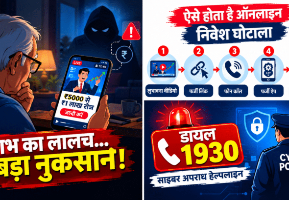 ऑनलाइन निवेश घोटाले से सावधान